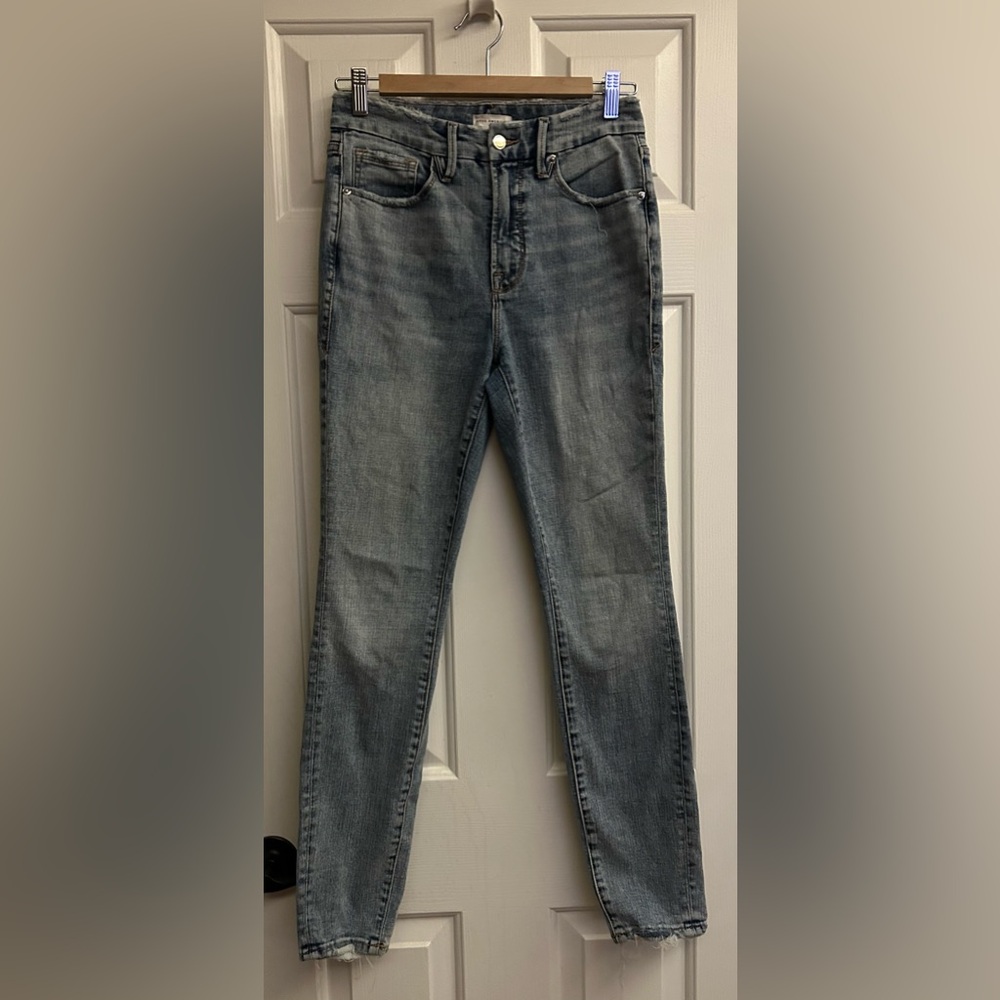 Good American Distressed Skinny Jeans, Size 6/28